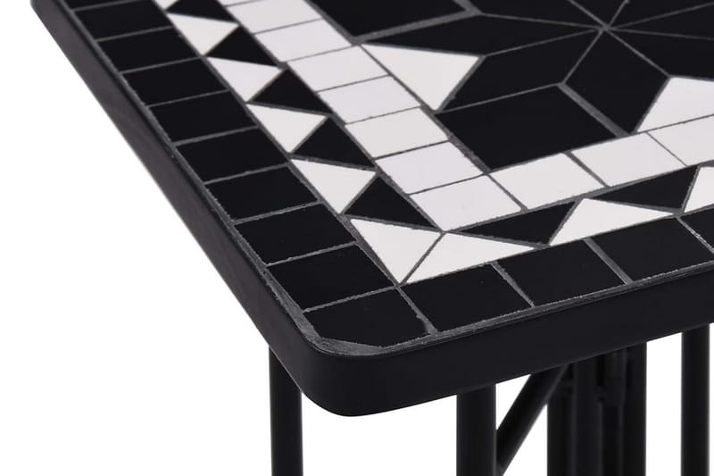 Sidobord mosaik svart och vit keramik - Svart - Brickbord - Bord - Sidobord & lampbord
