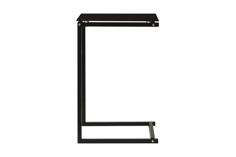 Sidobord svart 40x40x60 cm härdat glas - Svart - Möbler - Vardagsrum - Soffbord & vardagsrumsbord - Sidobord & lampbord