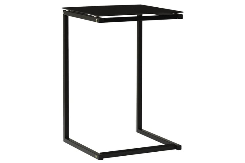 Sidobord svart 40x40x60 cm härdat glas - Svart - Möbler - Vardagsrum - Soffbord & vardagsrumsbord - Sidobord & lampbord