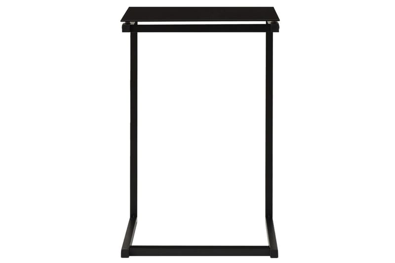 Sidobord svart 40x40x60 cm härdat glas - Svart - Möbler - Vardagsrum - Soffbord & vardagsrumsbord - Sidobord & lampbord
