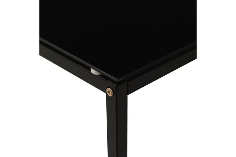 Sidobord svart 40x40x60 cm härdat glas - Svart - Brickbord - Bord - Sidobord & lampbord