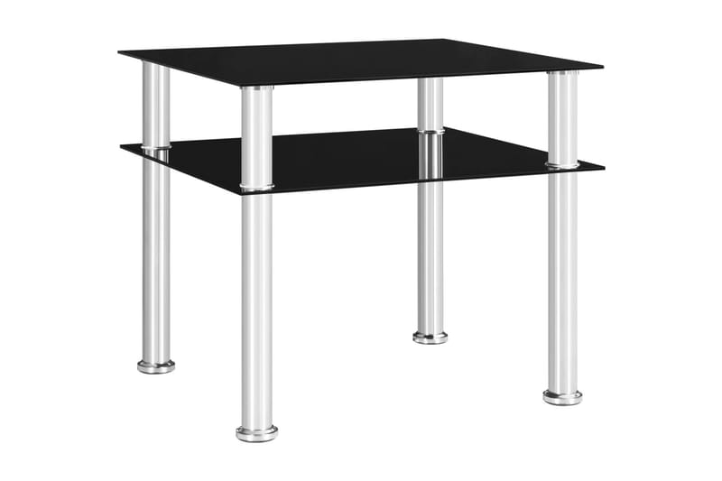 Sidobord svart 45x50x45 cm härdat glas - Svart - Möbler - Vardagsrum - Soffbord & vardagsrumsbord - Sidobord & lampbord