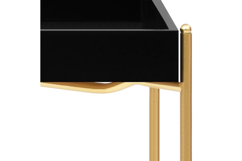 Sidobord svart och guld 38x38x38,5 cm MDF - Svart - Möbler - Vardagsrum - Soffbord & vardagsrumsbord - Sidobord & lampbord