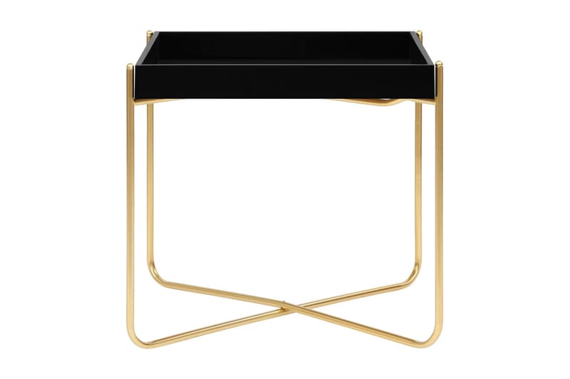 Sidobord svart och guld 38x38x38,5 cm MDF - Svart - Möbler - Vardagsrum - Soffbord & vardagsrumsbord - Sidobord & lampbord