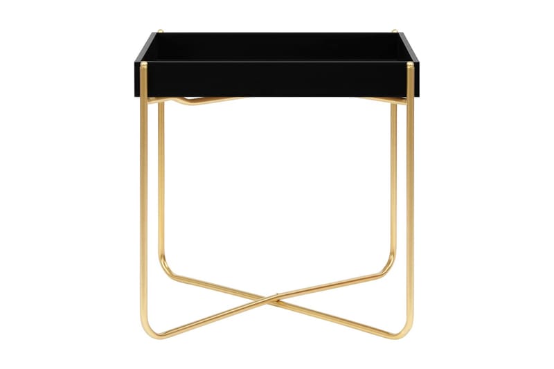 Sidobord svart och guld 38x38x38,5 cm MDF - Svart - Möbler - Vardagsrum - Soffbord & vardagsrumsbord - Sidobord & lampbord