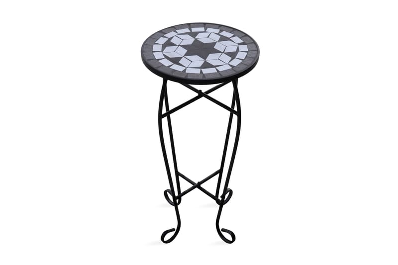 Sidobord Terrakotta svart, vitt 60 cm - Svart - Möbler - Vardagsrum - Soffbord & vardagsrumsbord - Sidobord & lampbord