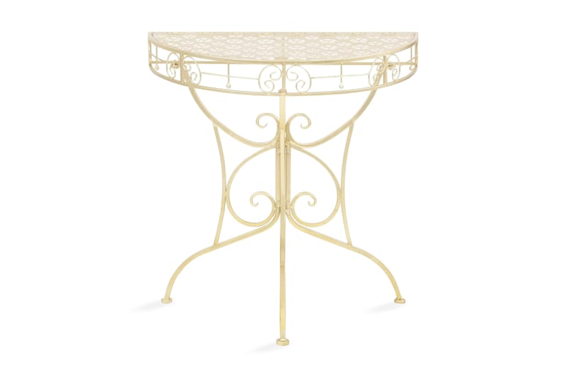Sidobord vintage stil halvrunt metall 72x36x74 cm guld - Guld - Möbler - Vardagsrum - Soffbord & vardagsrumsbord - Sidobord & lampbord