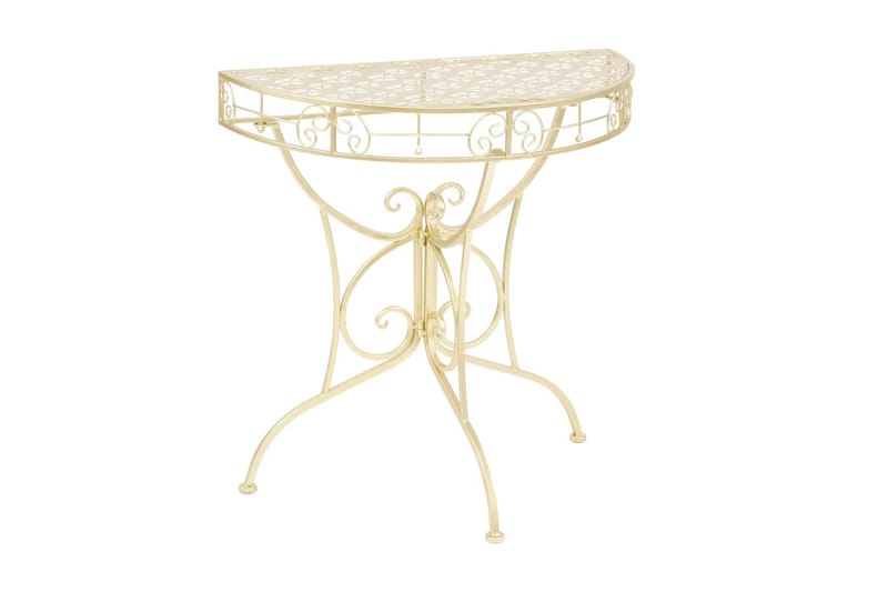 Sidobord vintage stil halvrunt metall 72x36x74 cm guld - Guld - Möbler - Vardagsrum - Soffbord & vardagsrumsbord - Sidobord & lampbord