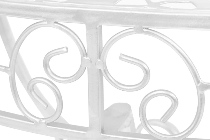 Sidobord vintage stil halvrunt metall 72x36x74 cm silver - Silver - Möbler - Vardagsrum - Soffbord & vardagsrumsbord - Sidobord & lampbord