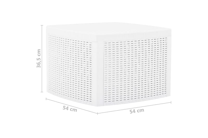 Sidobord vit 54x54x36,5 cm plast - Vit - Möbler - Vardagsrum - Soffbord & vardagsrumsbord - Sidobord & lampbord