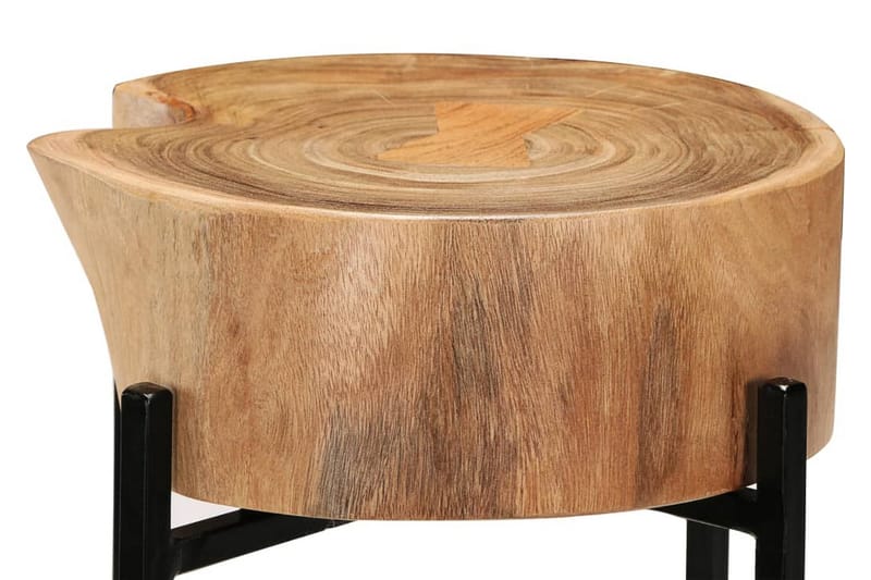 Sidobordsset 2 delar massivt akaciaträ - Brun - Möbler - Vardagsrum - Soffbord & vardagsrumsbord - Sidobord & lampbord