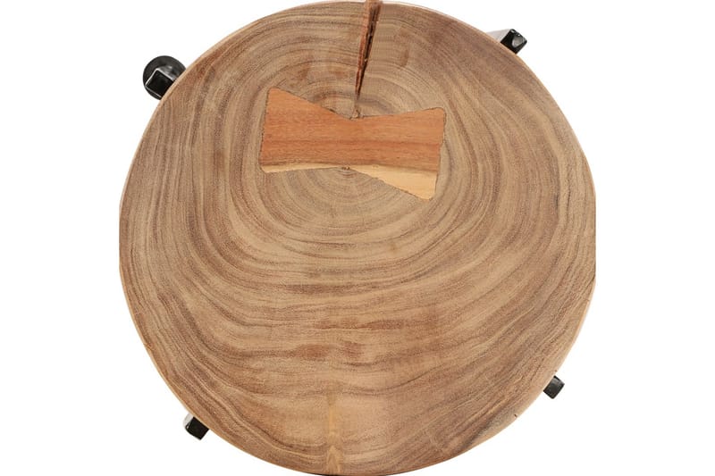 Sidobordsset 2 delar massivt akaciaträ - Brun - Möbler - Vardagsrum - Soffbord & vardagsrumsbord - Sidobord & lampbord