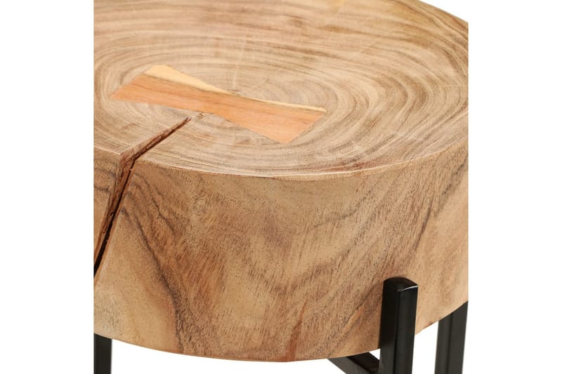 Sidobordsset 2 delar massivt akaciaträ - Brun - Möbler - Vardagsrum - Soffbord & vardagsrumsbord - Sidobord & lampbord