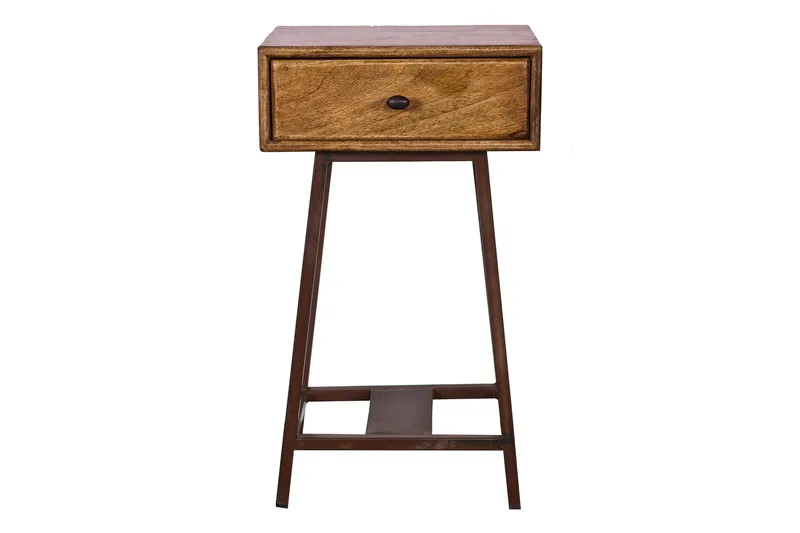 Skybox Sidobord 45 cm, Natur/Metall