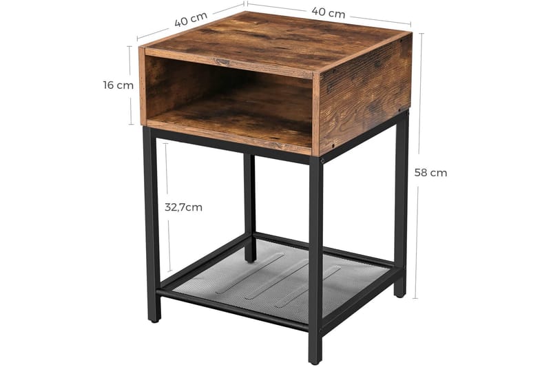 SMRDELJE Sängbord Brun - Möbler - Vardagsrum - Soffbord & vardagsrumsbord - Sidobord & lampbord