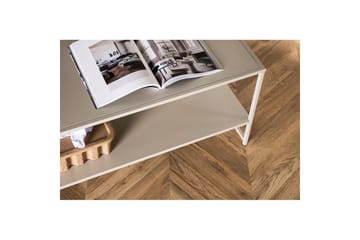 Sidobord Staal - Beige, 102x43x45 - Möbler - Vardagsrum - Soffbord & vardagsrumsbord - Brickbord