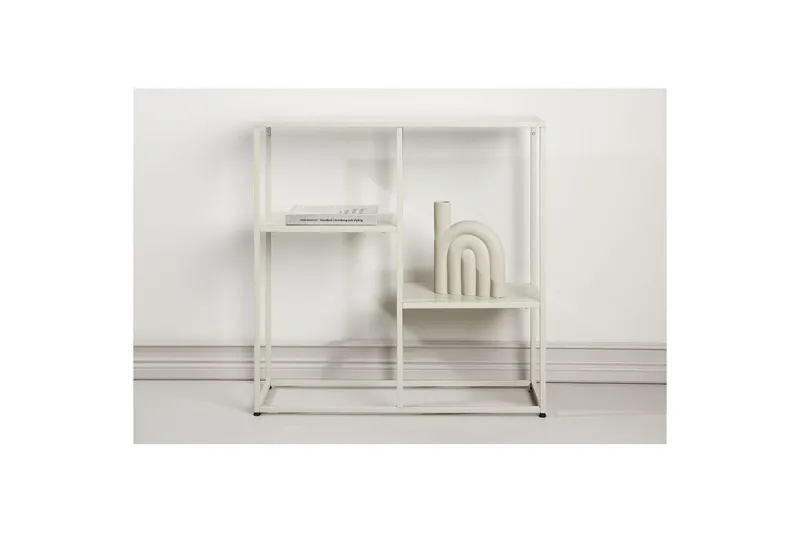 Sidobord Staal - Beige, 26x80x80 - Möbler - Vardagsrum - Soffbord & vardagsrumsbord - Sidobord & lampbord