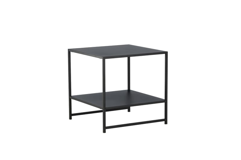 Staal Sidobord med Hylla - Svart - Möbler - Vardagsrum - Soffbord & vardagsrumsbord - Sidobord & lampbord