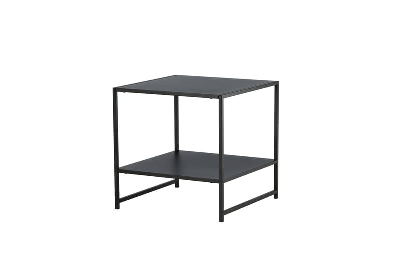 Staal Sidobord med Hylla - Svart - Möbler - Vardagsrum - Soffbord & vardagsrumsbord - Sidobord & lampbord