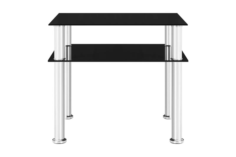 Sidobord svart 45x50x45 cm härdat glas - Svart - Bord - Sidobord & lampbord - Brickbord