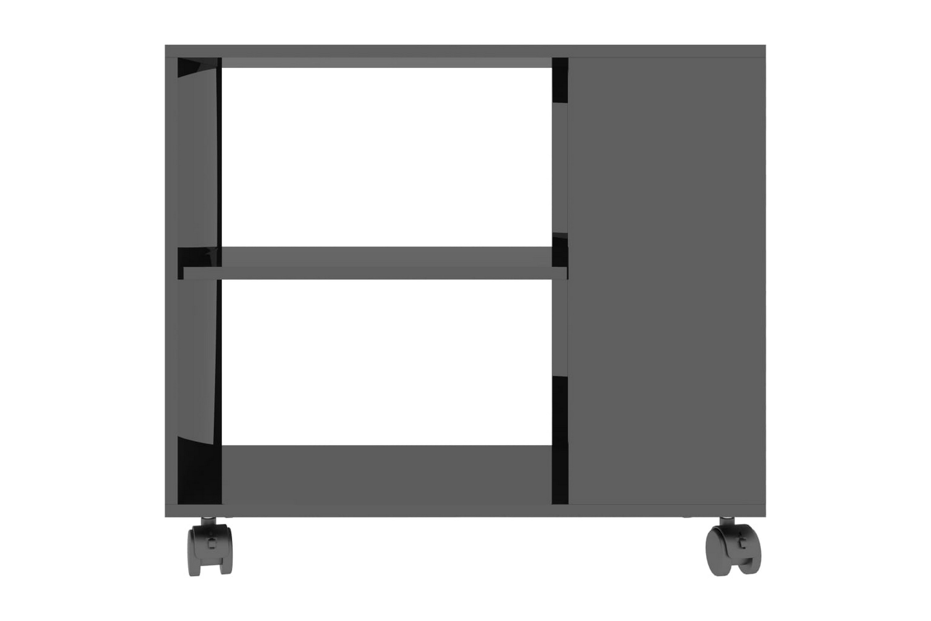 Sidobord svart högglans 70x35x55 cm spånskiva – Svart