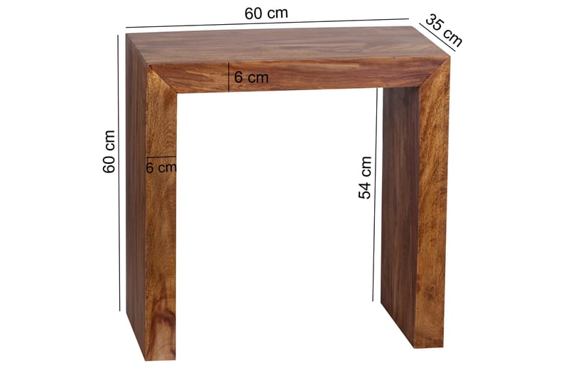 TAKERRIA Sidobord 60 cm Brun - Möbler - Vardagsrum - Soffbord & vardagsrumsbord - Sidobord & lampbord