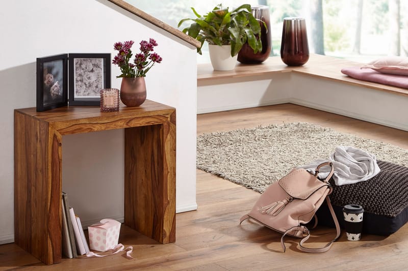 TAKERRIA Sidobord 60 cm Brun - Möbler - Vardagsrum - Soffbord & vardagsrumsbord - Sidobord & lampbord