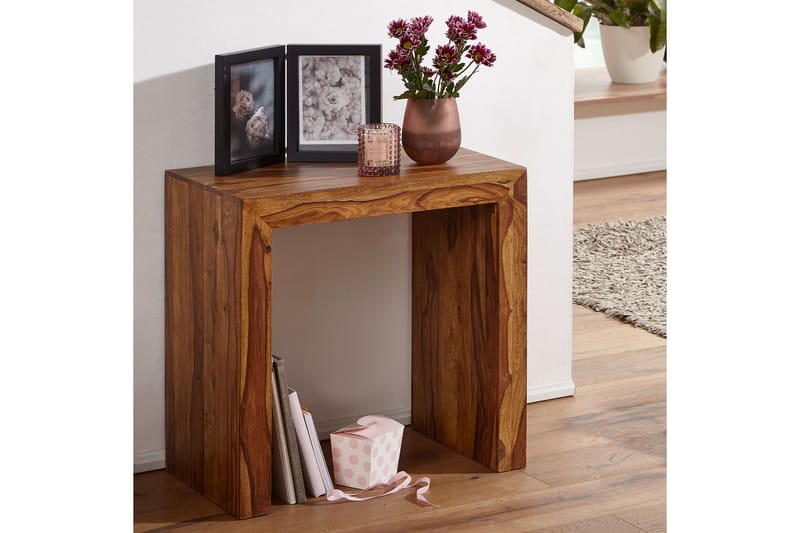 TAKERRIA Sidobord 60 cm Brun - Möbler - Vardagsrum - Soffbord & vardagsrumsbord - Sidobord & lampbord