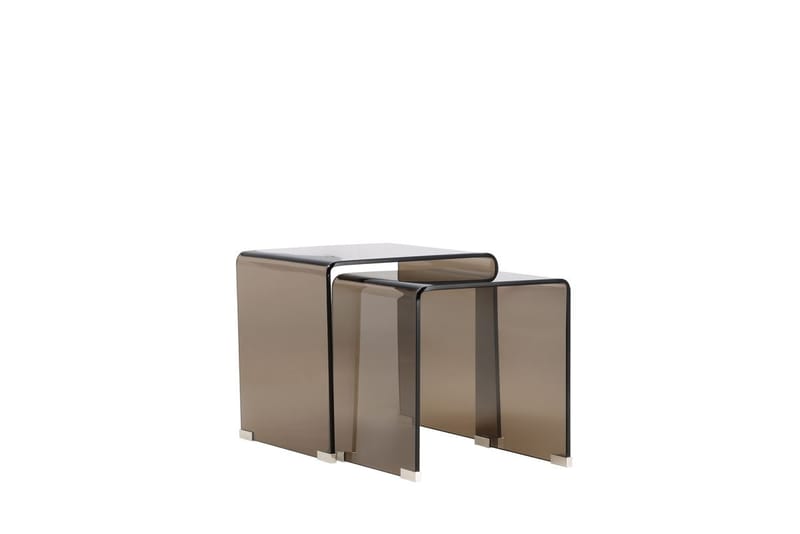 Sidobord Telemark 36 cm - Bruntonat glas - Möbler - Vardagsrum - Soffbord & vardagsrumsbord - Satsbord