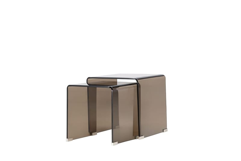 Sidobord Telemark 36 cm - Bruntonat glas - Möbler - Vardagsrum - Soffbord & vardagsrumsbord - Satsbord