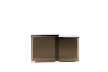 Sidobord Telemark 36 cm - Bruntonat glas - Möbler - Vardagsrum - Soffbord & vardagsrumsbord - Satsbord