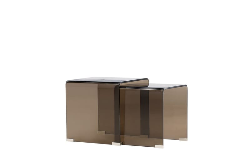 Sidobord Telemark 36 cm - Bruntonat glas - Möbler - Vardagsrum - Soffbord & vardagsrumsbord - Satsbord