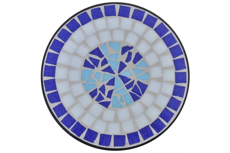 Sidobord Terrakotta blått, vitt 60 cm - Blå - Brickbord - Bord - Sidobord & lampbord