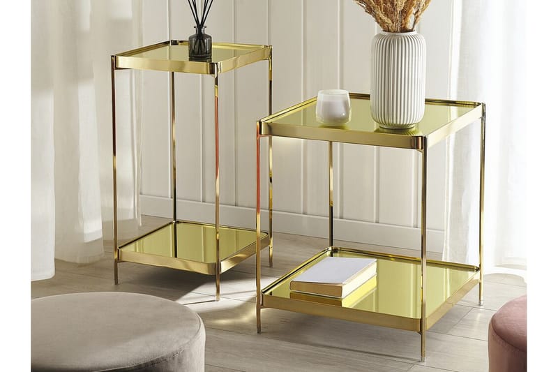 TERRILYNN Sidobord Guld - Möbler - Vardagsrum - Soffbord & vardagsrumsbord - Sidobord & lampbord