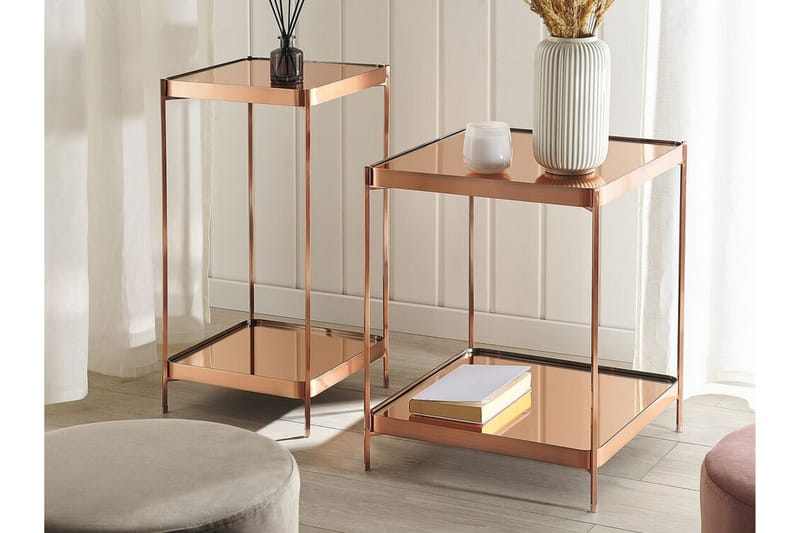TERRILYNN Sidobord Koppar - Möbler - Vardagsrum - Soffbord & vardagsrumsbord - Sidobord & lampbord