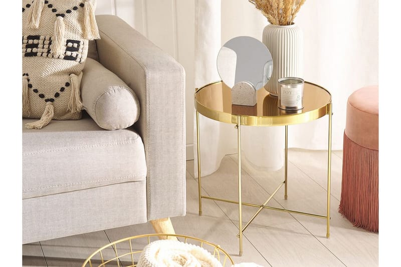 Thore Sidobord - Guld - Möbler - Vardagsrum - Soffbord & vardagsrumsbord - Sidobord & lampbord