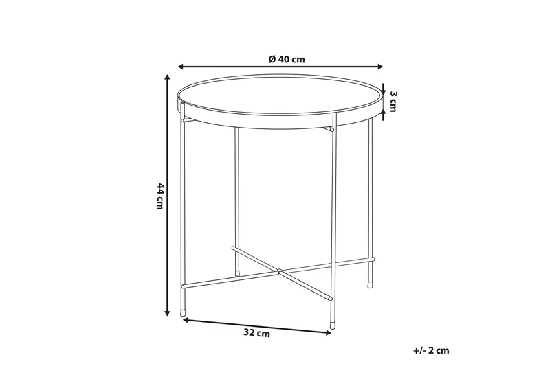 Thore Sidobord - Guld - Möbler - Vardagsrum - Soffbord & vardagsrumsbord - Sidobord & lampbord