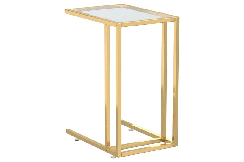 Sidobord till datorbord genomskinligt 50x35x65 cm härdat gla - Transparent - Möbler - Vardagsrum - Soffbord & vardagsrumsbord - Sidobord & lampbord