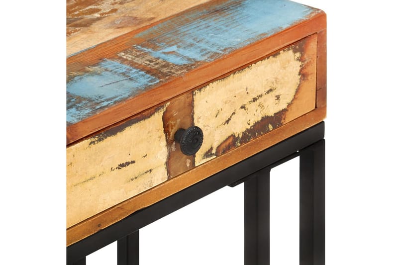 U-format sidobord 45x30x61 cm massivt återvunnet trä - Flerfärgad - Brickbord - Bord - Sidobord & lampbord