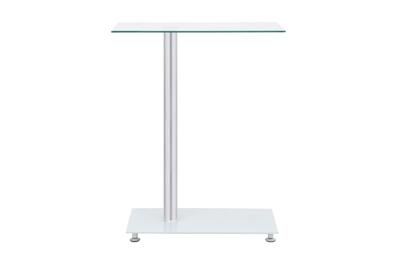 U-format sidobord genomskinligt 45x30x58 cm härdat glas - Transparent - Möbler - Vardagsrum - Soffbord & vardagsrumsbord - Sidobord & lampbord
