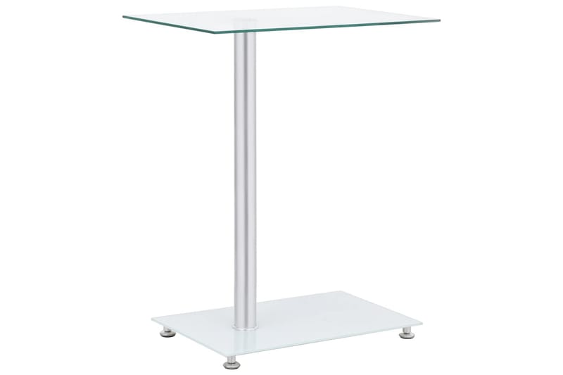 U-format sidobord genomskinligt 45x30x58 cm härdat glas - Transparent - Möbler - Vardagsrum - Soffbord & vardagsrumsbord - Sidobord & lampbord