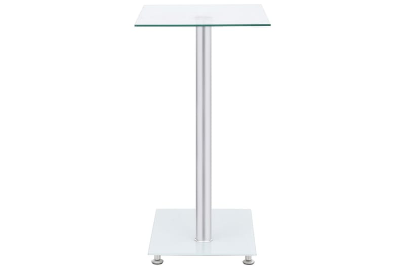 U-format sidobord genomskinligt 45x30x58 cm härdat glas - Transparent - Möbler - Vardagsrum - Soffbord & vardagsrumsbord - Sidobord & lampbord