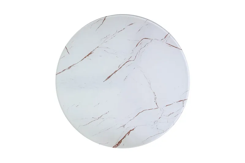 Vagaia Sidobord 45 cm Runt - Glas/Vit/Svart - Möbler - Vardagsrum - Soffbord & vardagsrumsbord - Sidobord & lampbord