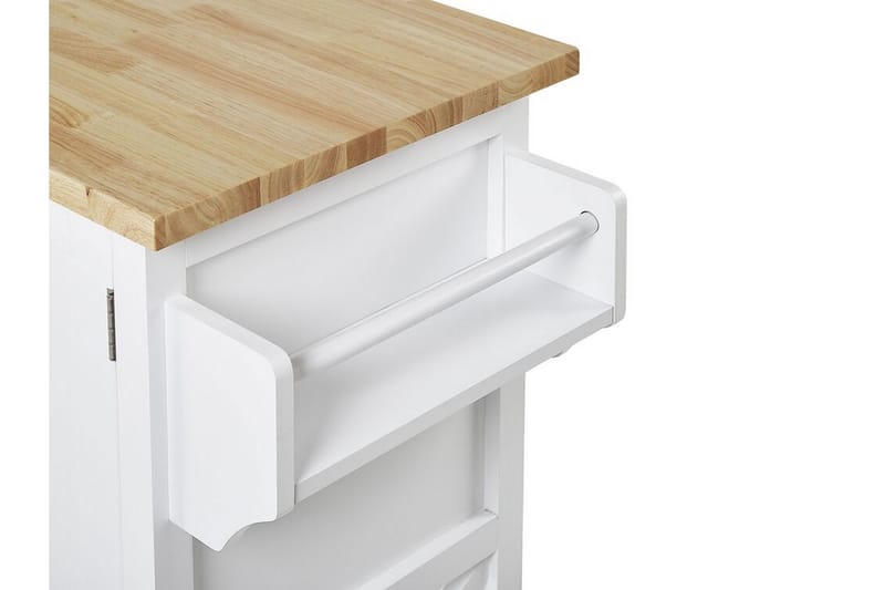 VIGNOC Serveringsvagn 102 cm Vit - Möbler - Vardagsrum - Soffbord & vardagsrumsbord - Sidobord & lampbord