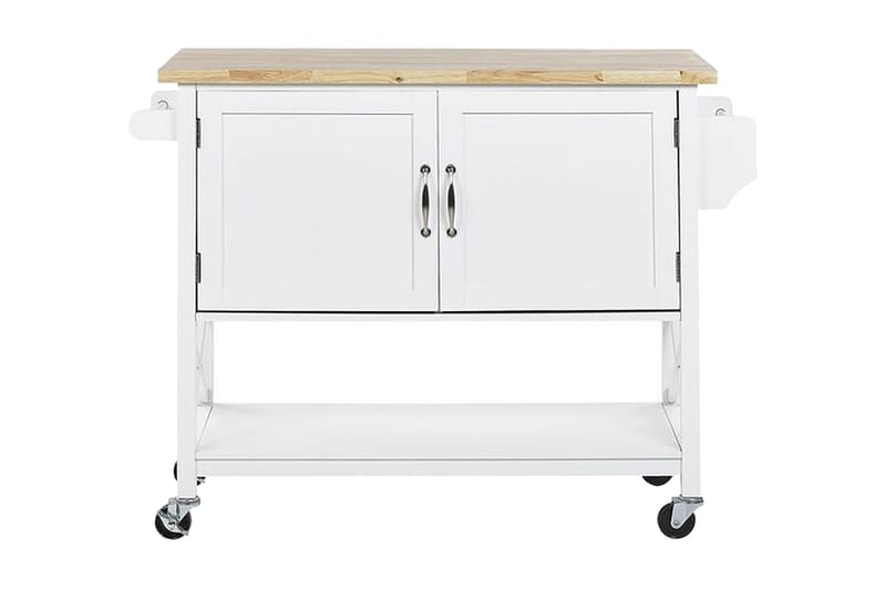 VIGNOC Serveringsvagn 102 cm Vit - Möbler - Vardagsrum - Soffbord & vardagsrumsbord - Sidobord & lampbord
