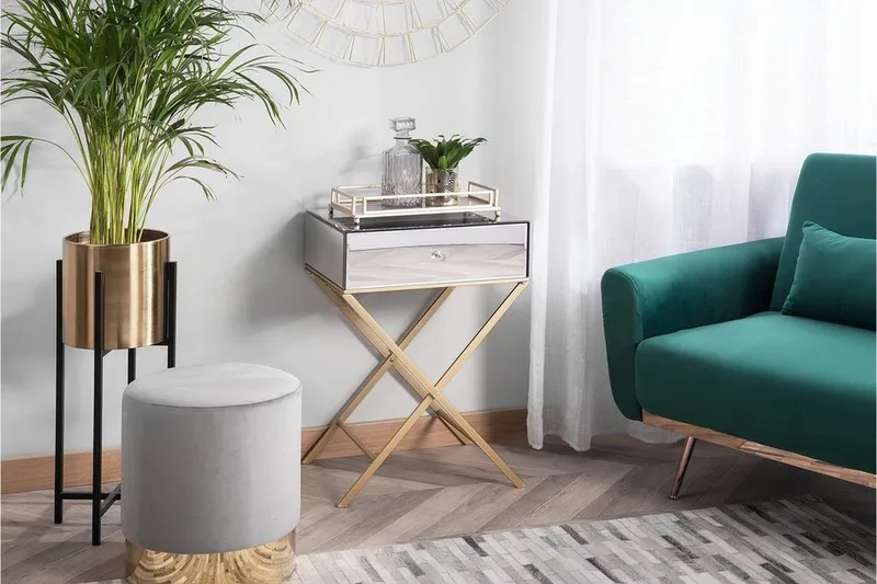 Vivy Sidobord 50 cm - Silver - Möbler - Vardagsrum - Soffbord & vardagsrumsbord - Sidobord & lampbord