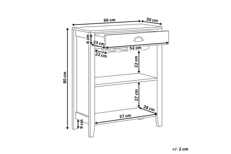 Sidobord Walkerston Ljus trä - Ljus trä - Möbler - Vardagsrum - Soffbord & vardagsrumsbord - Brickbord