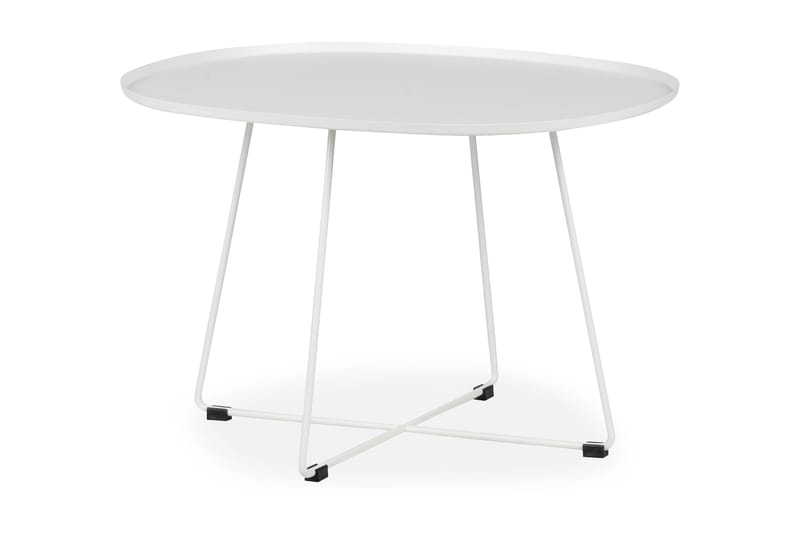 WESCOTT Sidobord XL 70 Oval Vit - Möbler - Vardagsrum - Soffbord & vardagsrumsbord - Sidobord & lampbord