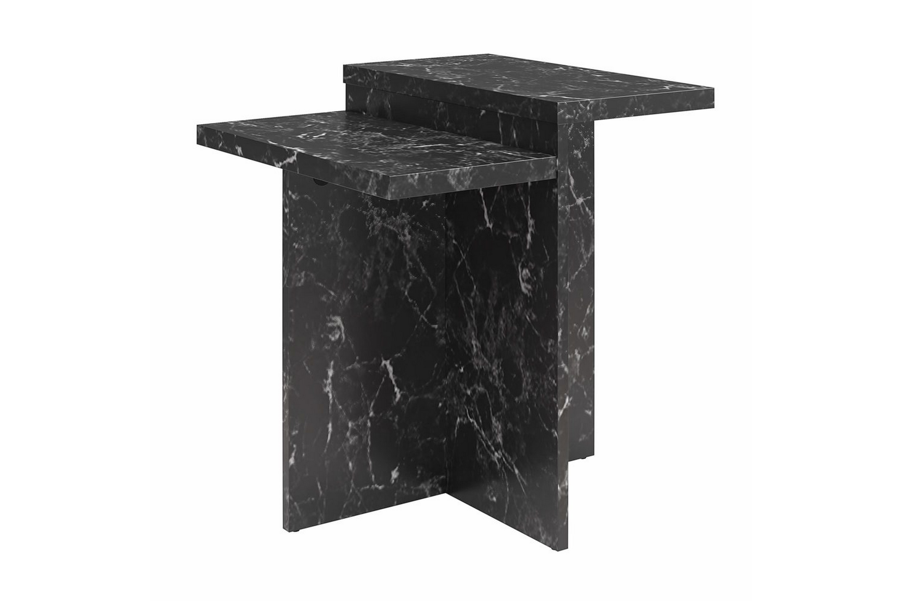 sidobord/avslutningsbord brielle svart marmor - svart marmor