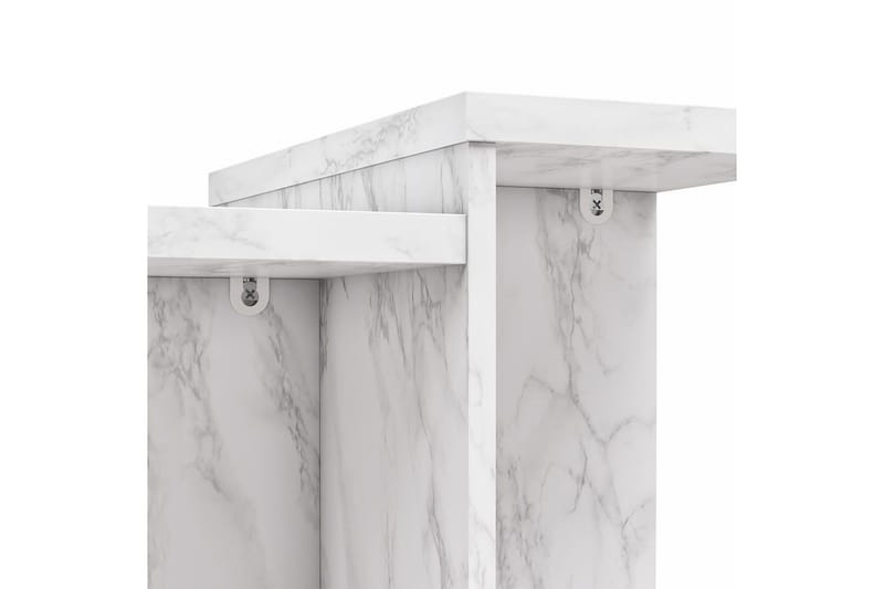 Sidobord/Avslutningsbord Brielle Vit Marmor - Vit Marmor - Möbler - Vardagsrum - Soffbord & vardagsrumsbord - Brickbord